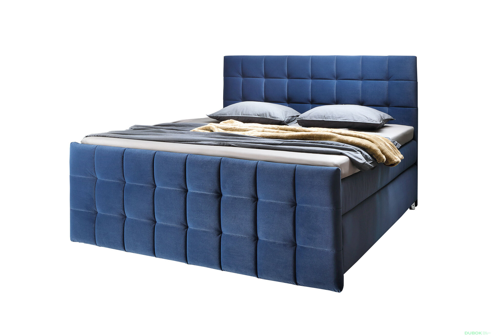 Obrázek 1 - Postel Imperia 160x200 s roštem Matt Velvet 79 Davis, Elastic-Top 6 cm