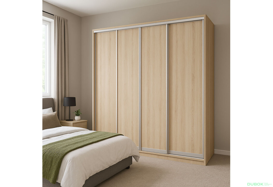Obrázek 2 - Skříň 4D 2400x2400x600, 4 DTD, Světlý dub sonoma AL
