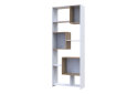 Obrázek 1 - Vysoký regál BS1 Bílá / Dub evoke 81x30x210