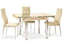 Obrázek 3 - Stůl GD-082 80(131)x80 krém / chrom