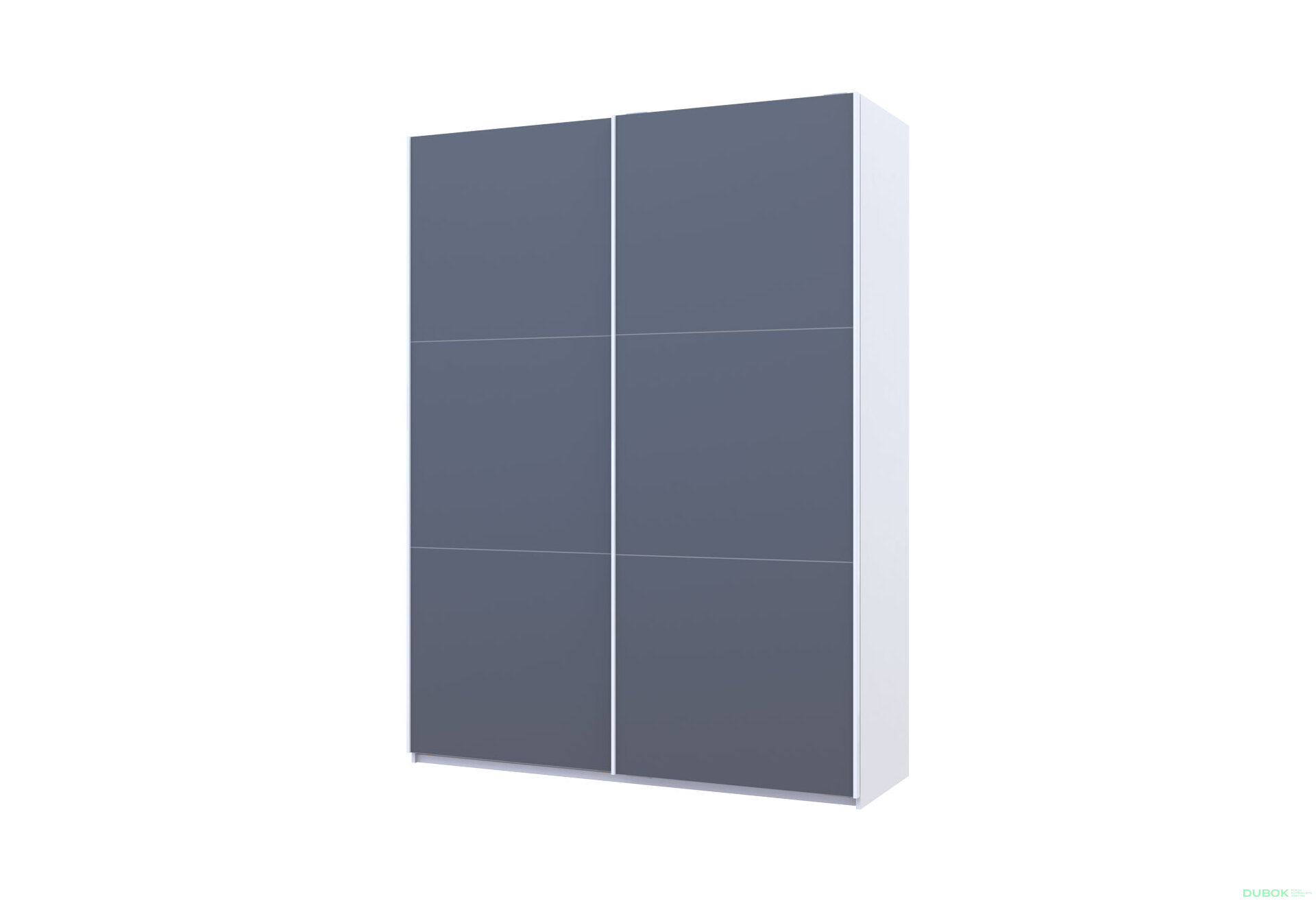 Obrázek 1 - Skříň s posuvnými dveřmi Bílý Grafit 2 DTD / 3 části 160x60x240 G-Caiser