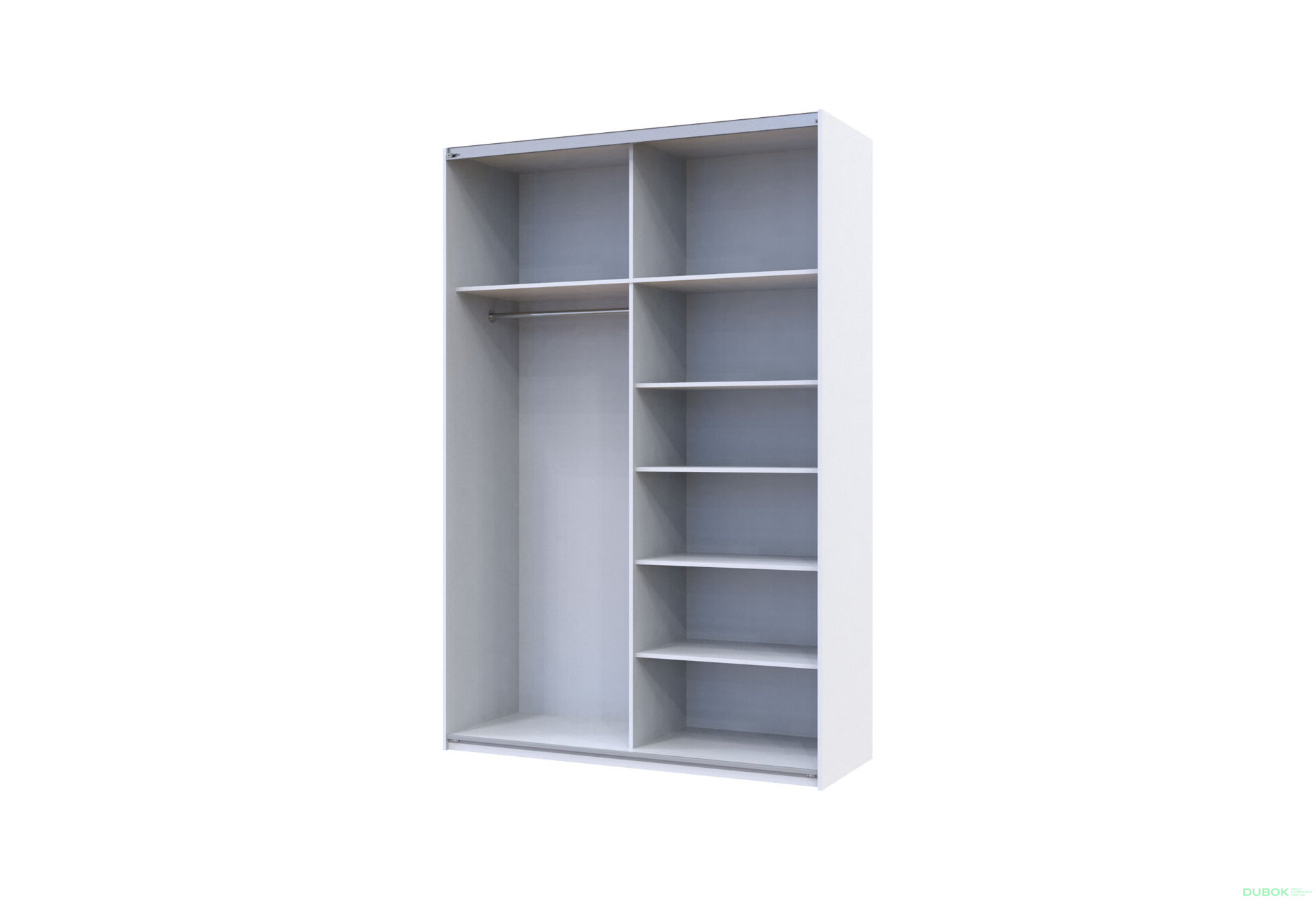 Obrázek 4 - Skříň s posuvnými dveřmi Bílý Grafit 2 DTD / 3 části 160x60x240 G-Caiser