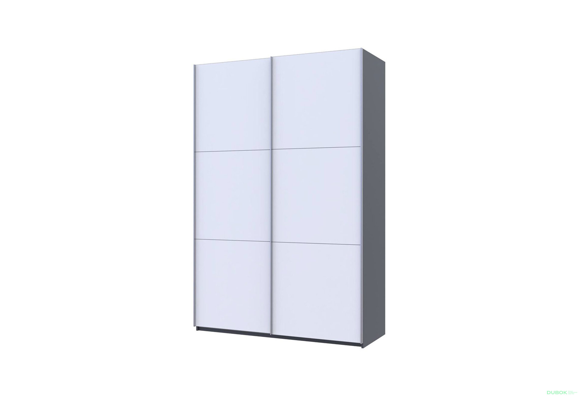 Obrázek 1 - Skříň G-Caiser Doros s 2 dveřmi, 160 cm, grafit / bílá