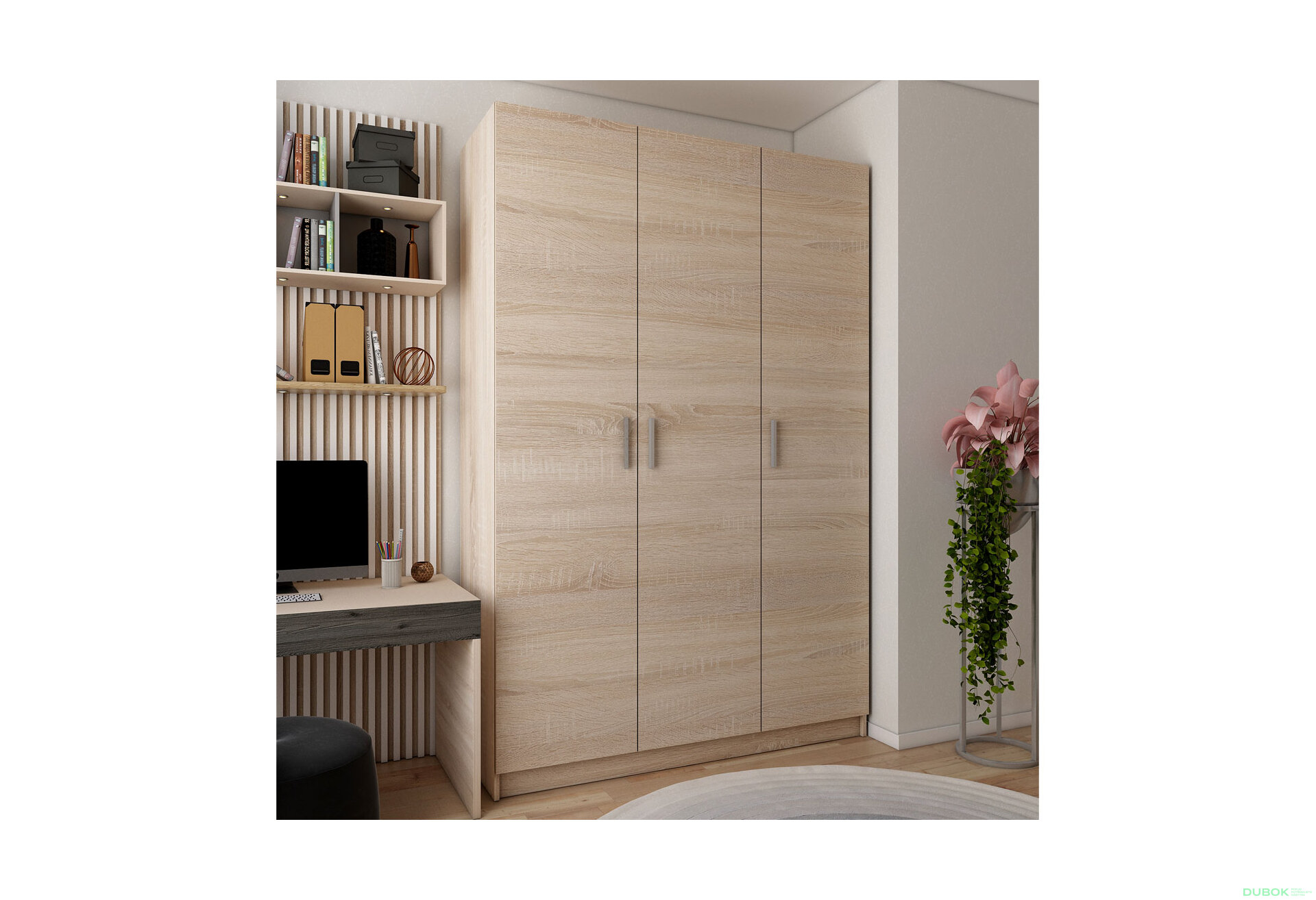 Obrázek 2 - Skříň Promo se 3 dveřmi 135 cm, Dub Sonoma