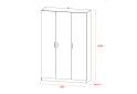 Obrázek 8 - Skříň Promo s 3 dveřmi 135 cm, šedá