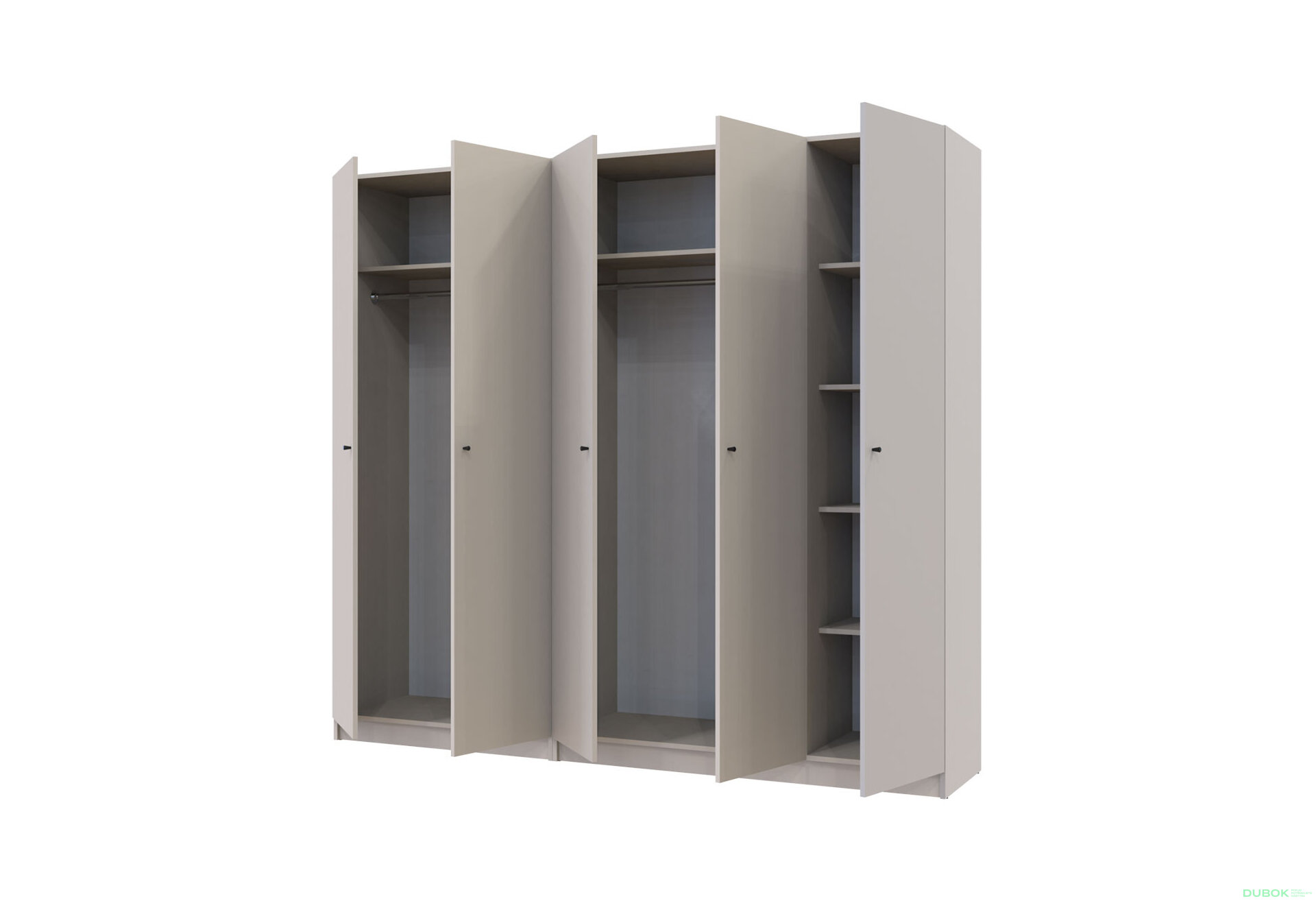 Obrázek 5 - Skříň Promo se 5 dveřmi 225 cm Kašmír