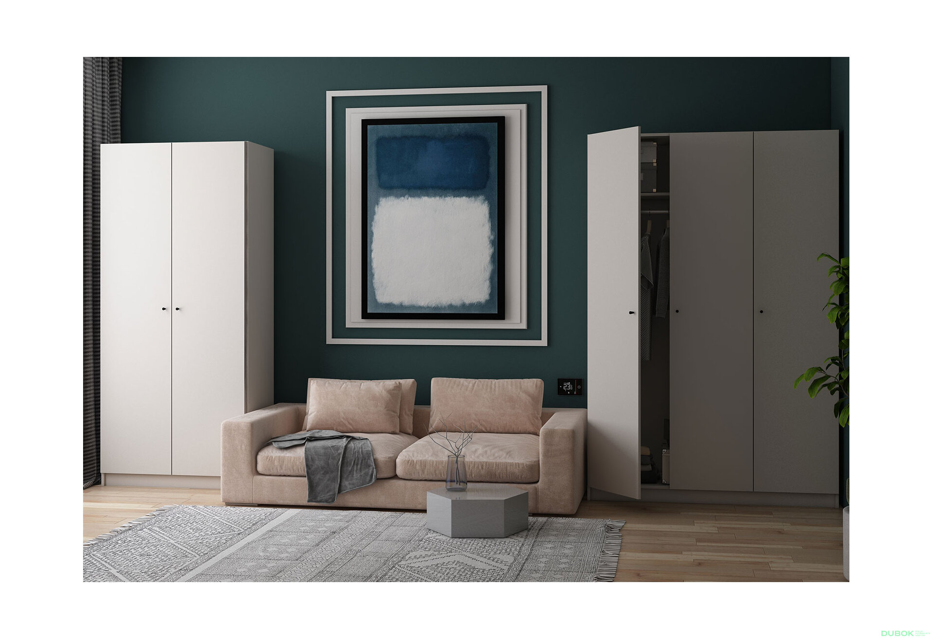 Obrázek 2 - Skříň Promo se 3 dveřmi 135 cm kašmír