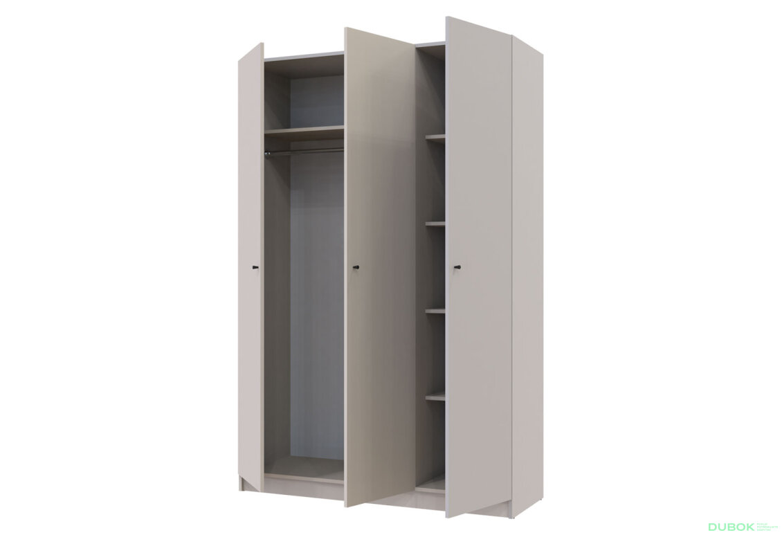 Obrázek 4 - Skříň Promo se 3 dveřmi 135 cm kašmír