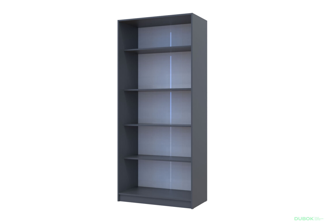 Obrázek 6 - Skříň Promo s policemi 2 DTD 90x48x204 Grafit