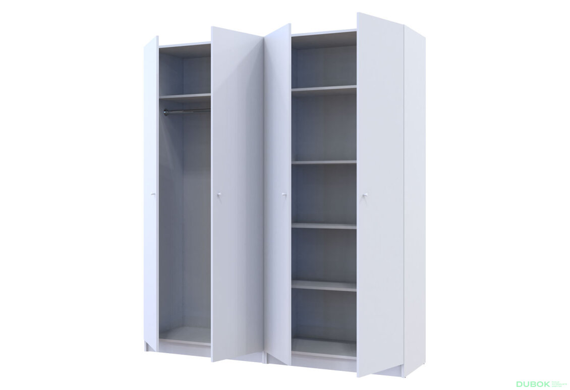 Obrázek 8 - Skříň Promo s policemi 2+2 DTD 180×48×204 Bílá