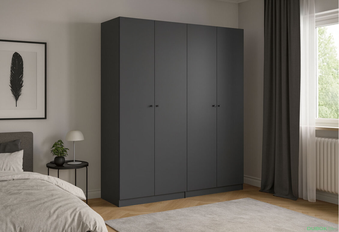 Obrázek 2 - Skříň Promo s policemi 2+2 DTD 180×48×204 Grafit