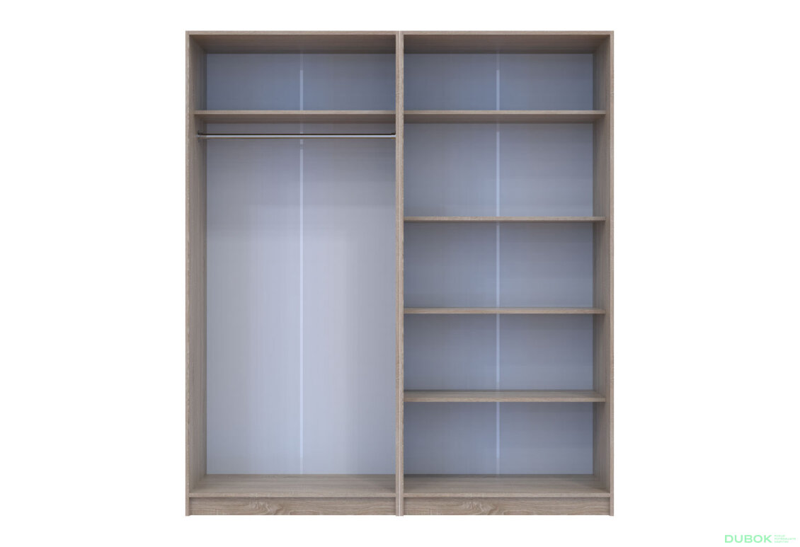 Obrázek 8 - Skříň Promo s policemi 2+2 DTD 180×48×204 Dub sonoma
