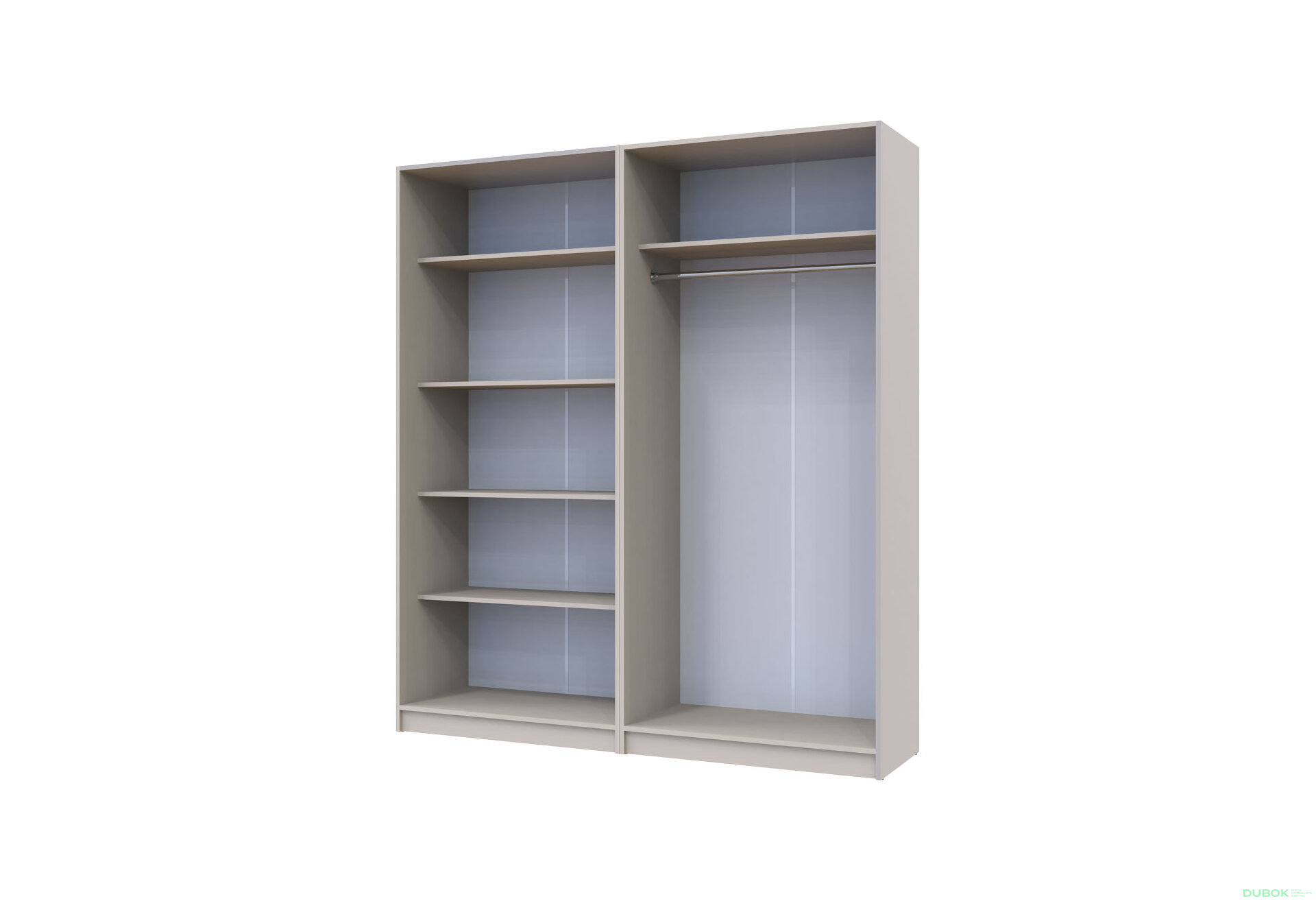 Obrázek 12 - Skříň Promo s policemi 2+2 DTD 180×48×204 Kašmír