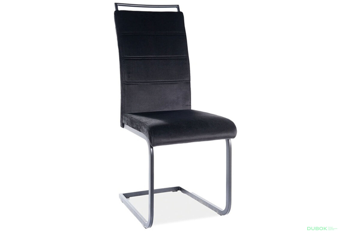 Obrázek 3 - Židle H-441 Velvet, černý 117, kov černá matná