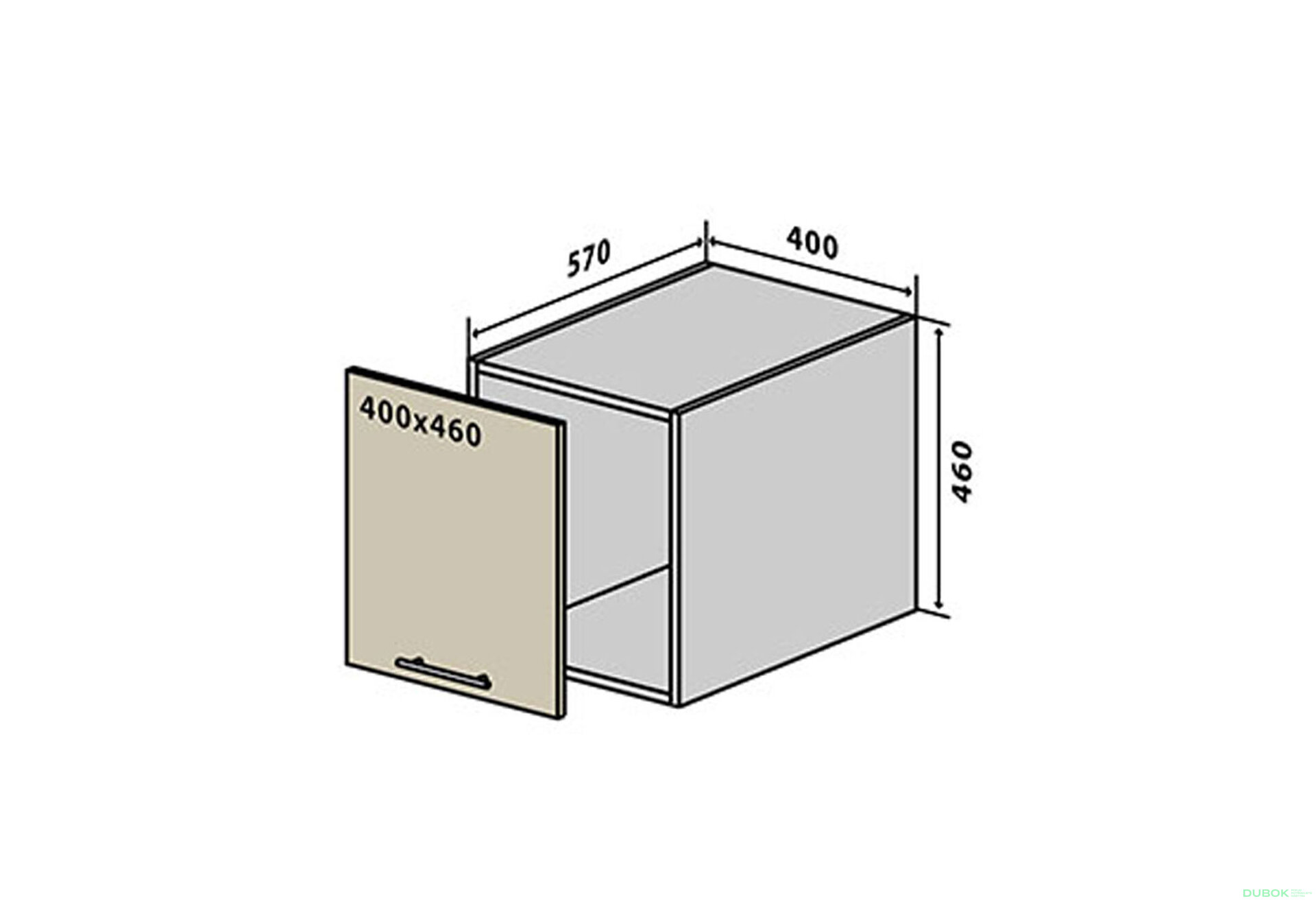 Obrázek 1 - V70 Skříňka 1D 40 Prajm / Prime