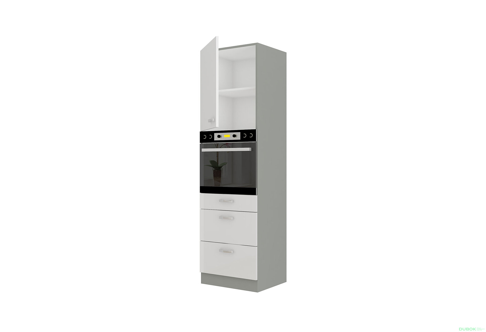 Obrázek 2 - 60 DPS-210 3S 1F premium box Bianca šedý platinový / bílý lesk