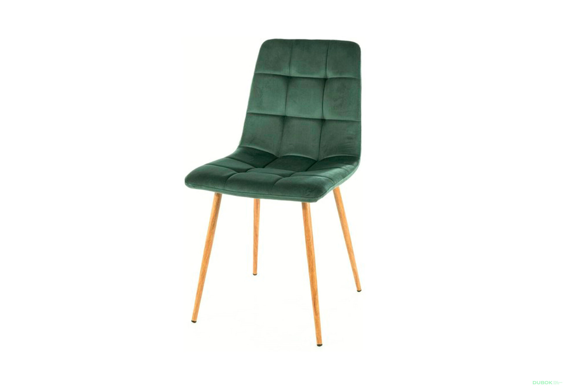 Obrázek 1 - Židle Mila D Velvet zelený Bluvel 78 kov, dąb