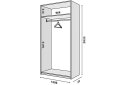 Obrázek 2 - Modul №2 ŠU-1000*2050 DTD 18 mm antracit