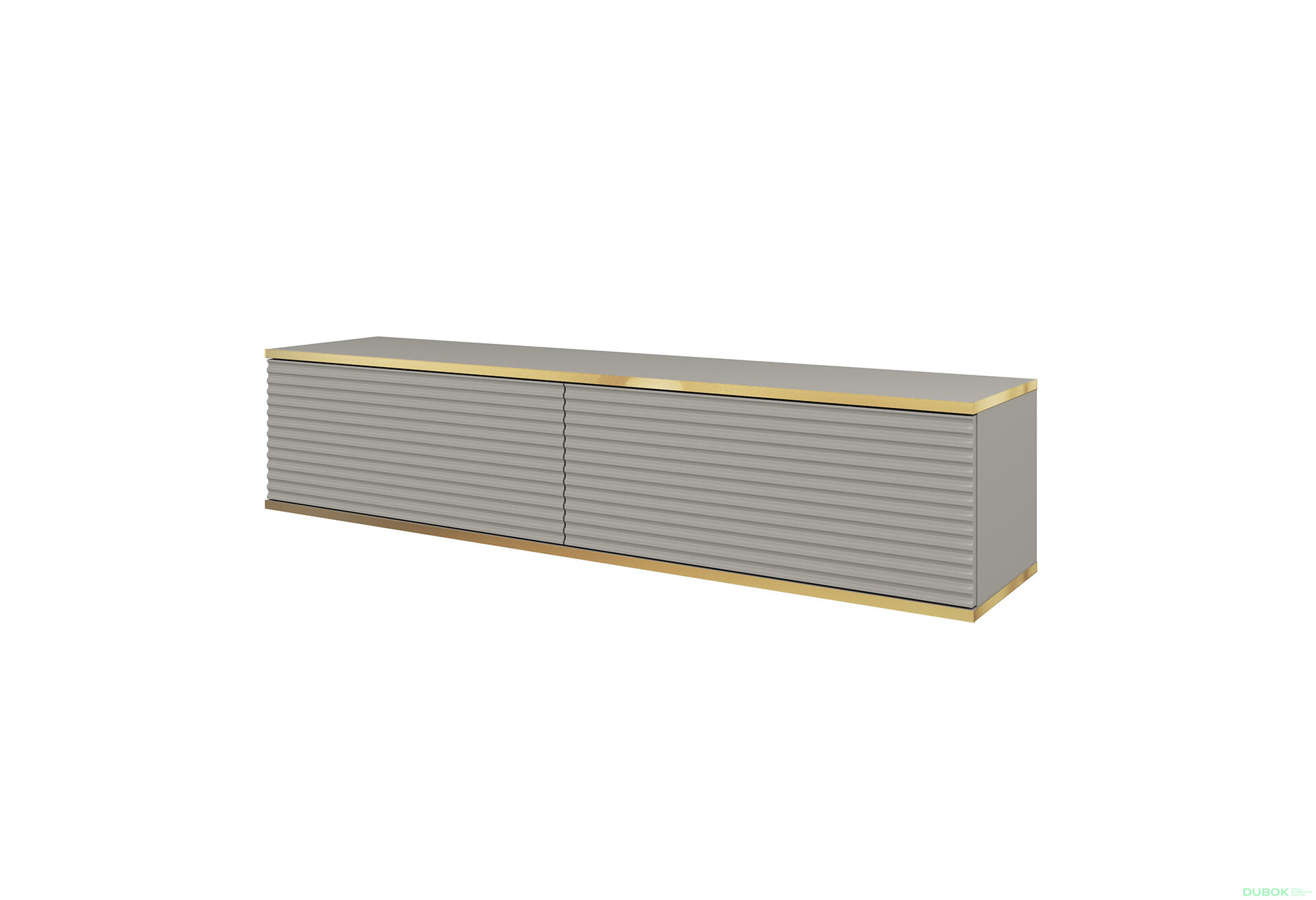 Obrázek 6134 - TV stolek RTV 135 MDF šedý, zlaté nohy Oro