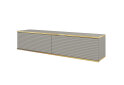 Obrázek 6134 - TV stolek RTV 135 MDF šedý, zlaté nohy Oro