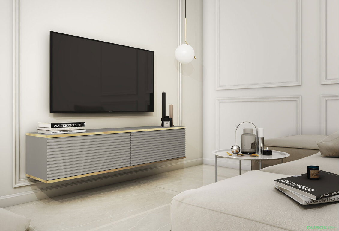Obrázek 2 - TV stolek RTV 135 MDF šedý Oro