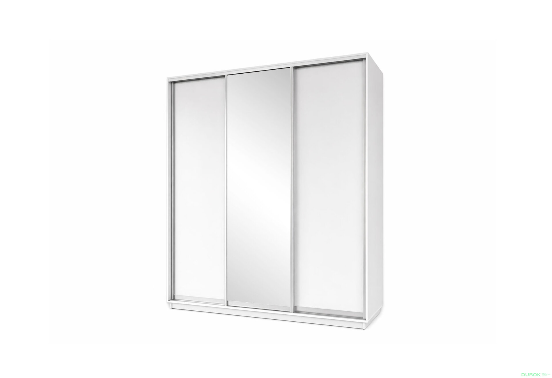 Obrázek 1 - Skříň s posuvnými dveřmi 2500x2400x600 2LTD 1 zrcadlo nymphaea alba, profil stříbrný