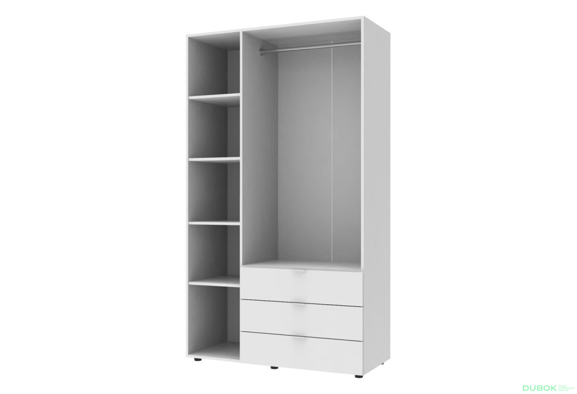 Obrázek 3 - Skříň třídveřová Gelar 116.2 cm Bílá