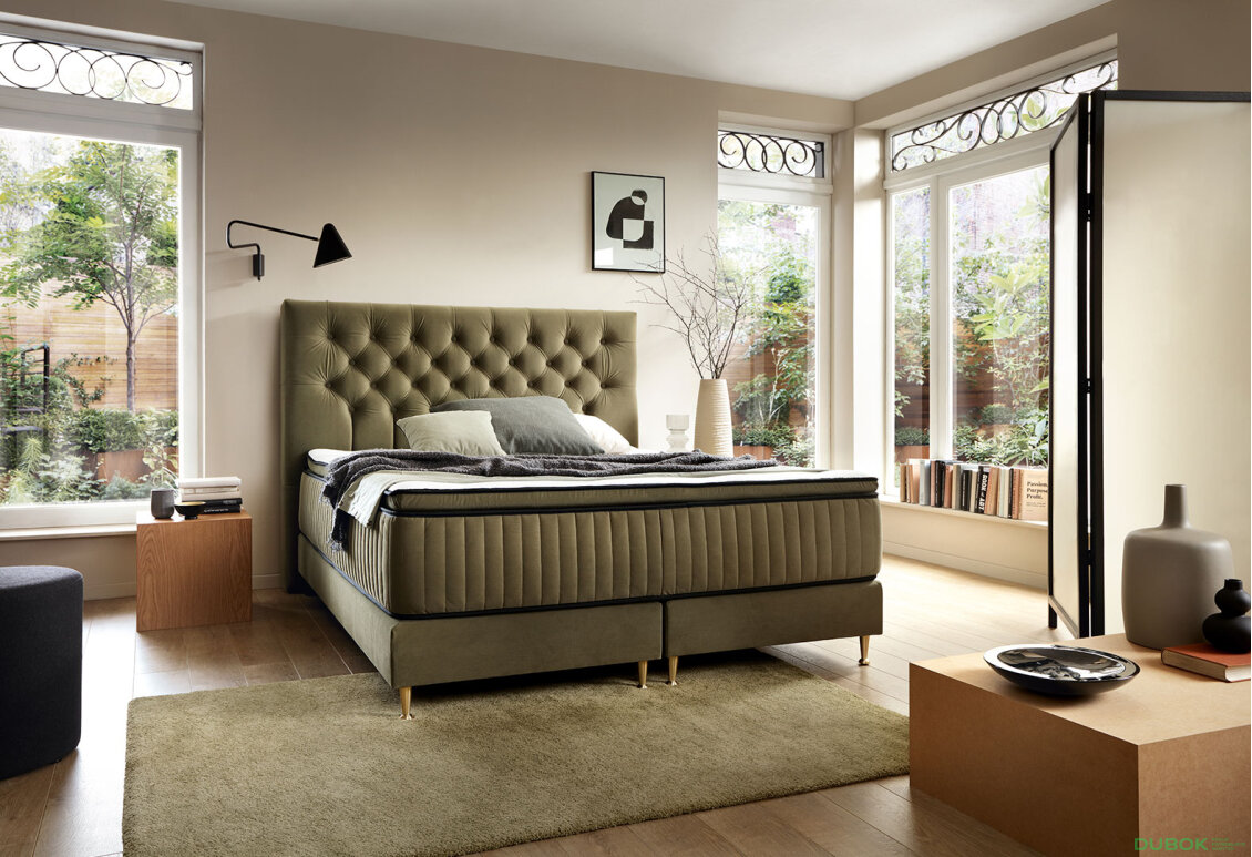 Obrázek 3 - Postel Astoria 160x200 s roštem Matt Velvet 38 Davis, pružiny 7 zón