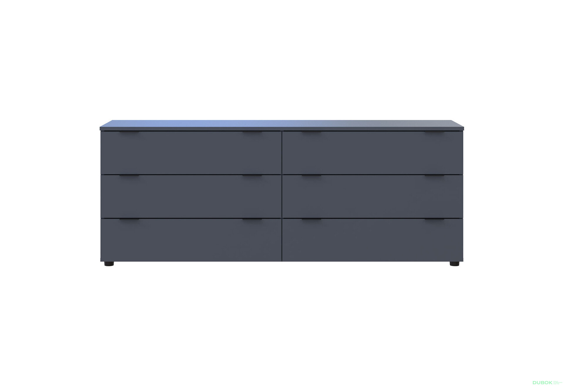 Obrázek 3 - Komoda Ron 9 s 6 zásuvkami 160х38х62 grafit