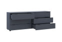 Obrázek 5 - Komoda Ron 9 s 6 zásuvkami 160х38х62 grafit