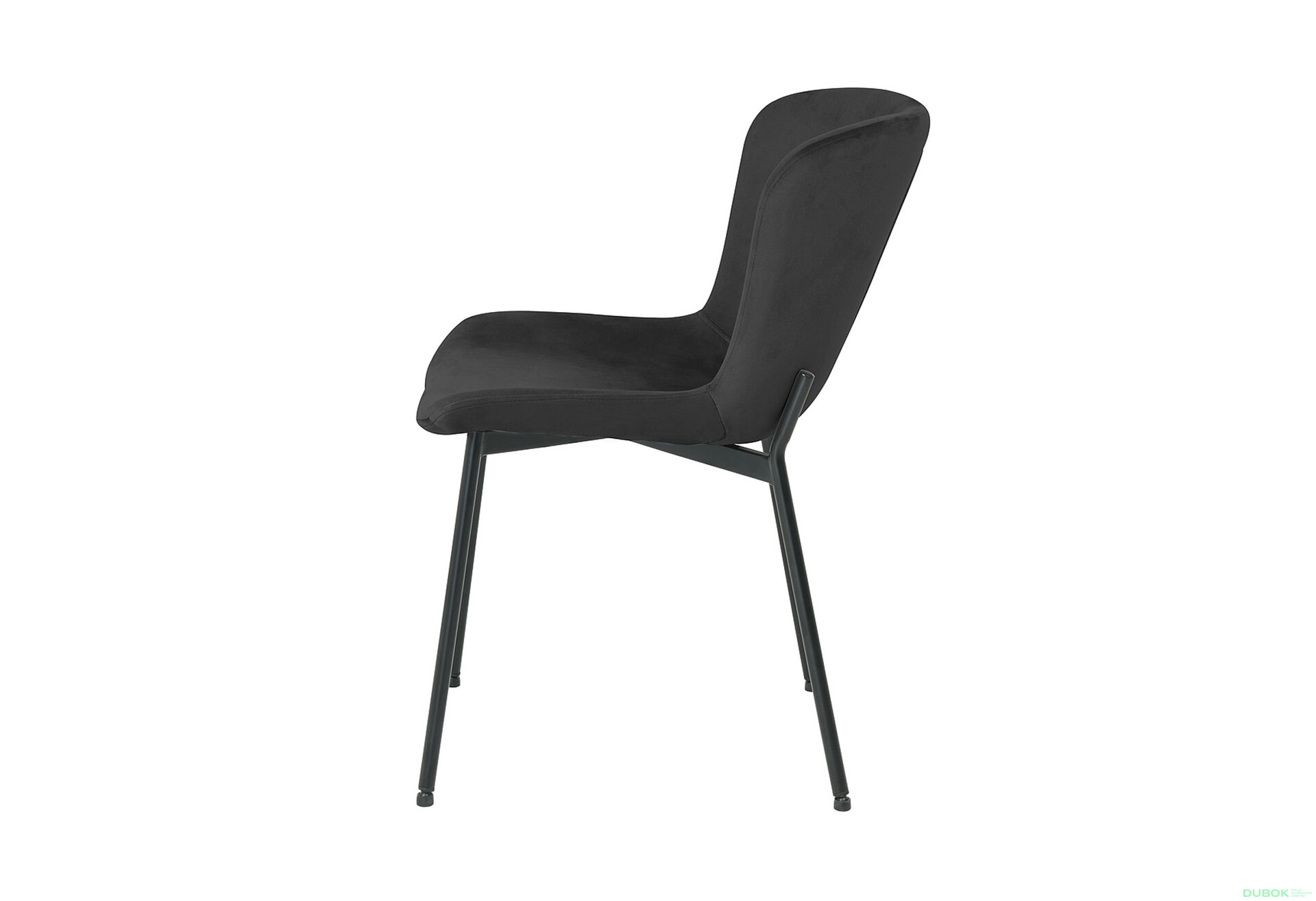 Obrázek 2 - Židle Colby Velvet černý Bluvel 19, matná černá kov