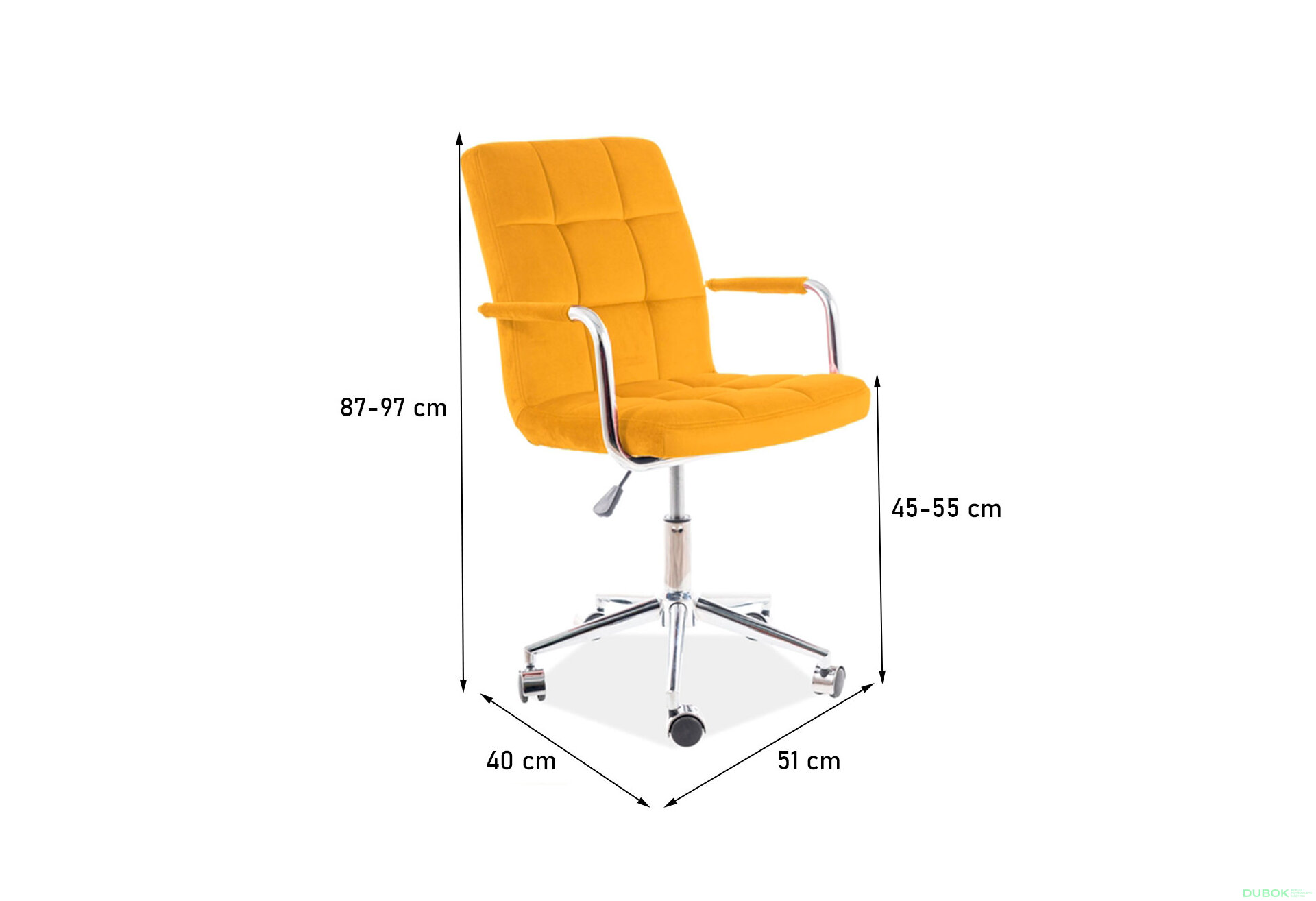 Obrázek 3 - Otočné křeslo Q-022 Velvet, kari Bluvel 68
