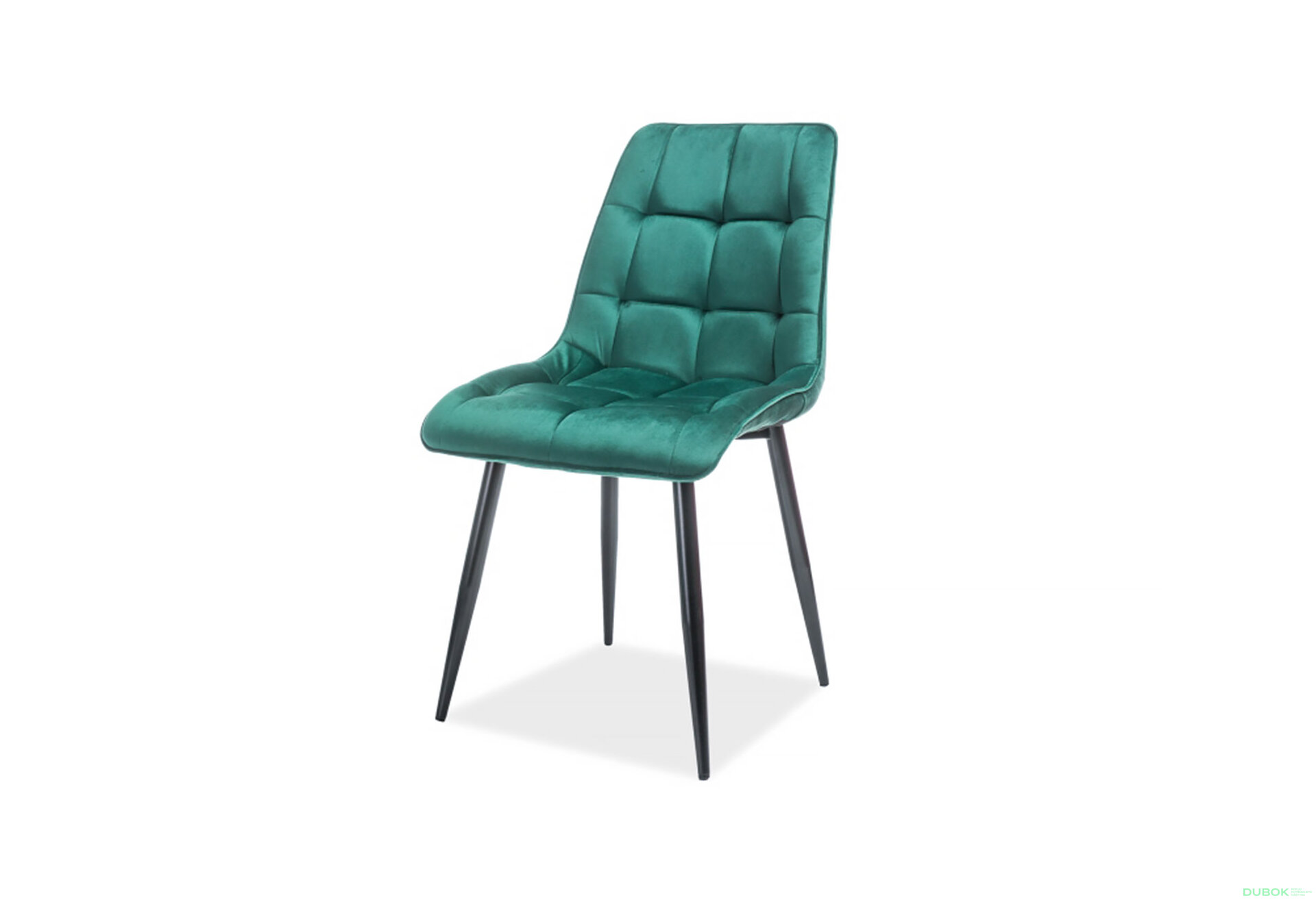 Obrázek 1 - Židle Chic Velvet zelený Bluvel 78, černý kov