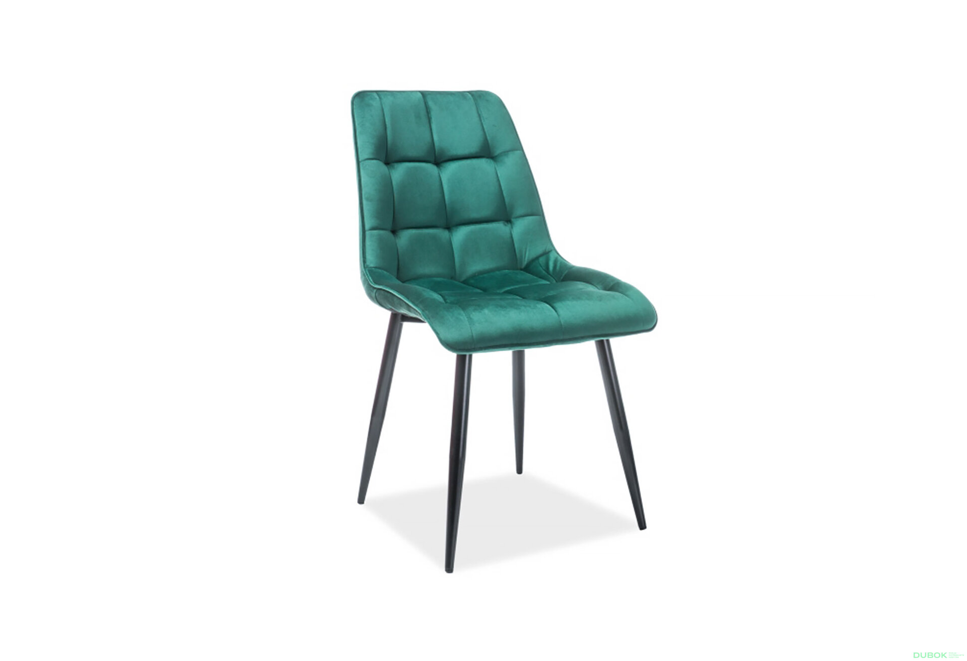 Obrázek 3 - Židle Chic Velvet zelený Bluvel 78, černý kov