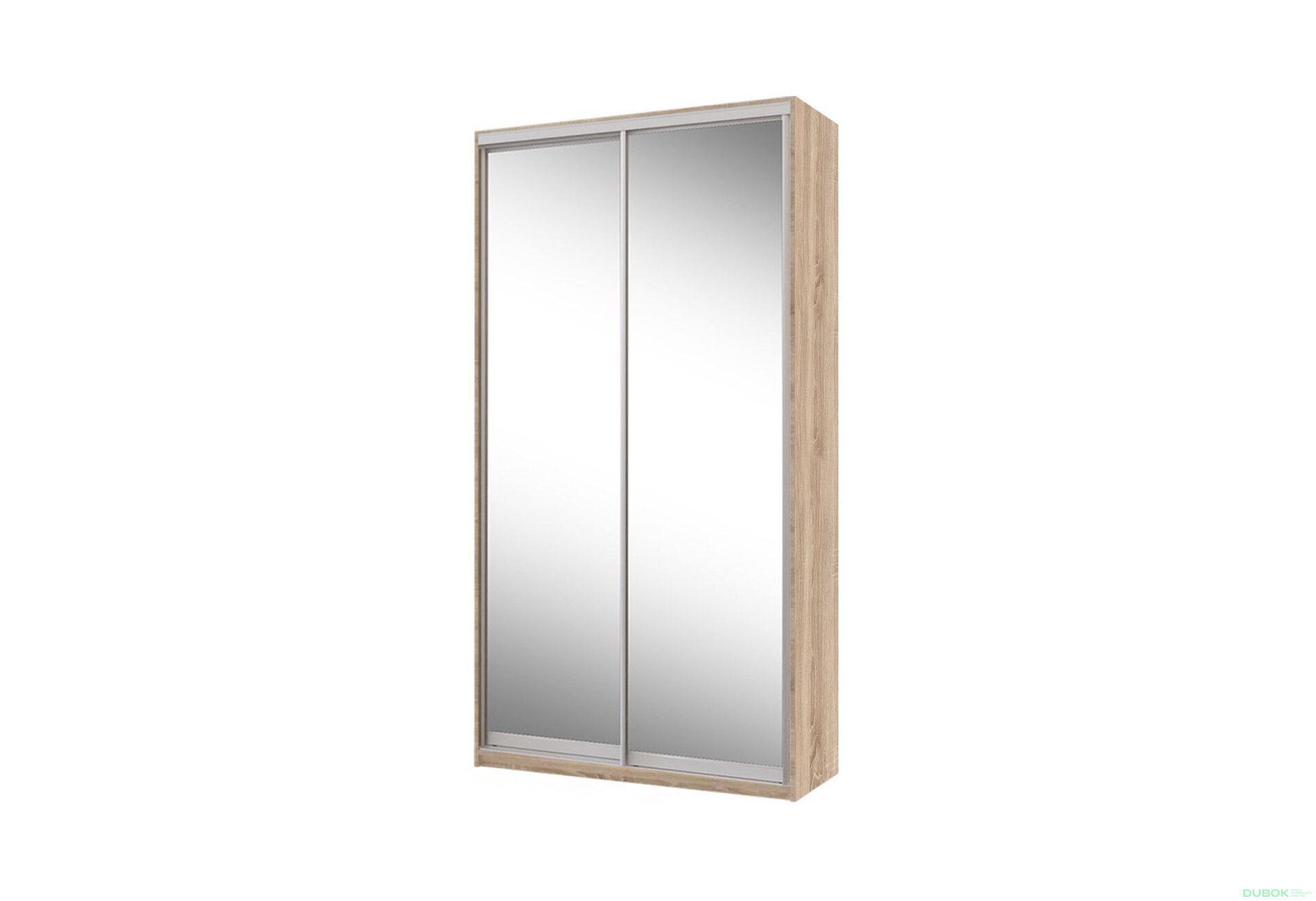 Obrázek 1 - Skříň 2D 1200x2400x600, 2 zrcadla, Světlý dub sonoma