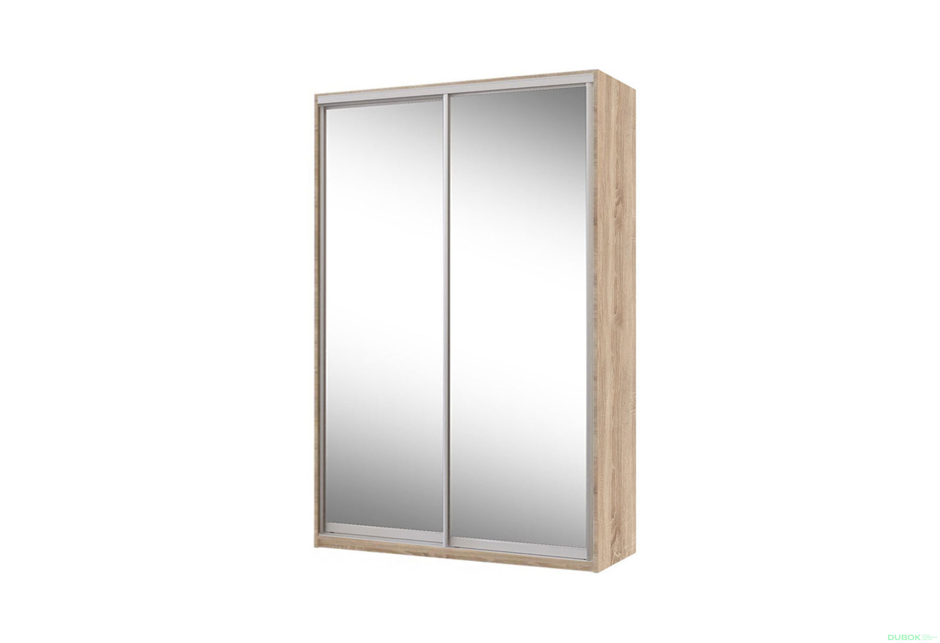 Obrázek 1 - Skříň 2D 1500x2400x600, 2 zrcadla, Světlý dub sonoma