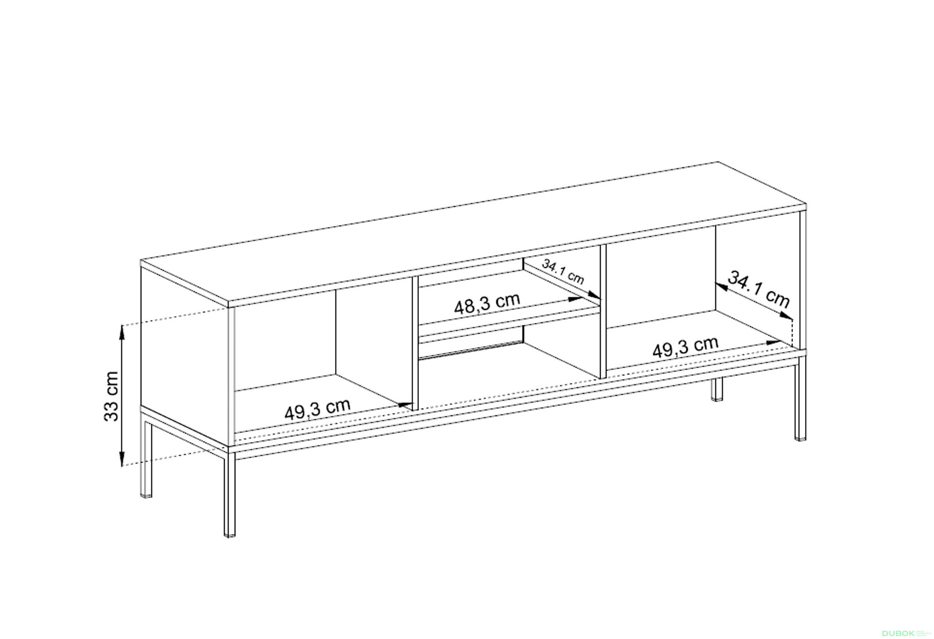 Obrázek 7 - TV stolek MRTV154 Mono pískově béž