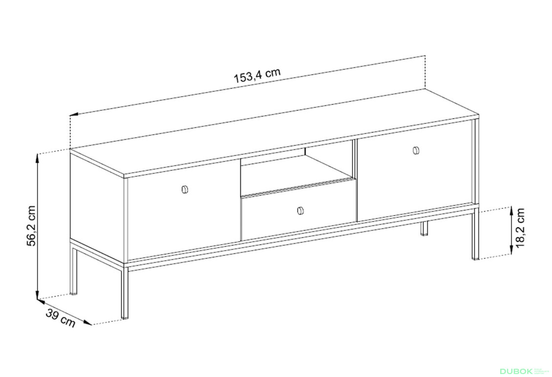 Obrázek 8 - TV stolek MRTV154 Mono pískově béž