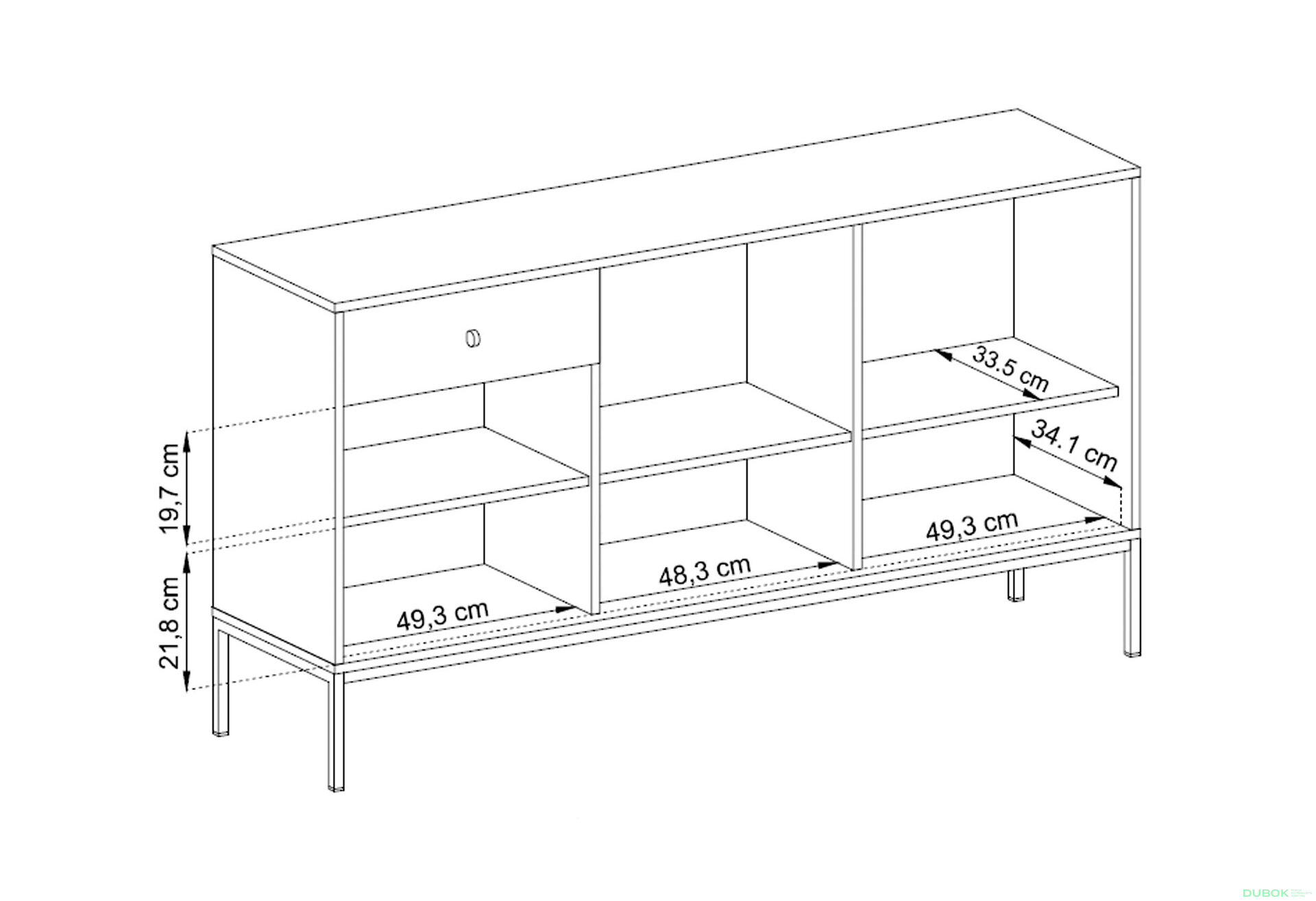 Obrázek 10 - Komoda MKSZ154 Mono pískově béž