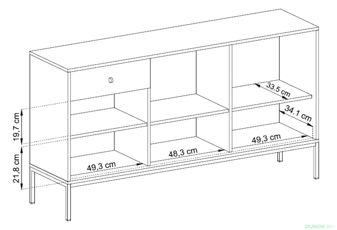 Obrázek 10 - Komoda MKSZ154 Mono pískově béž