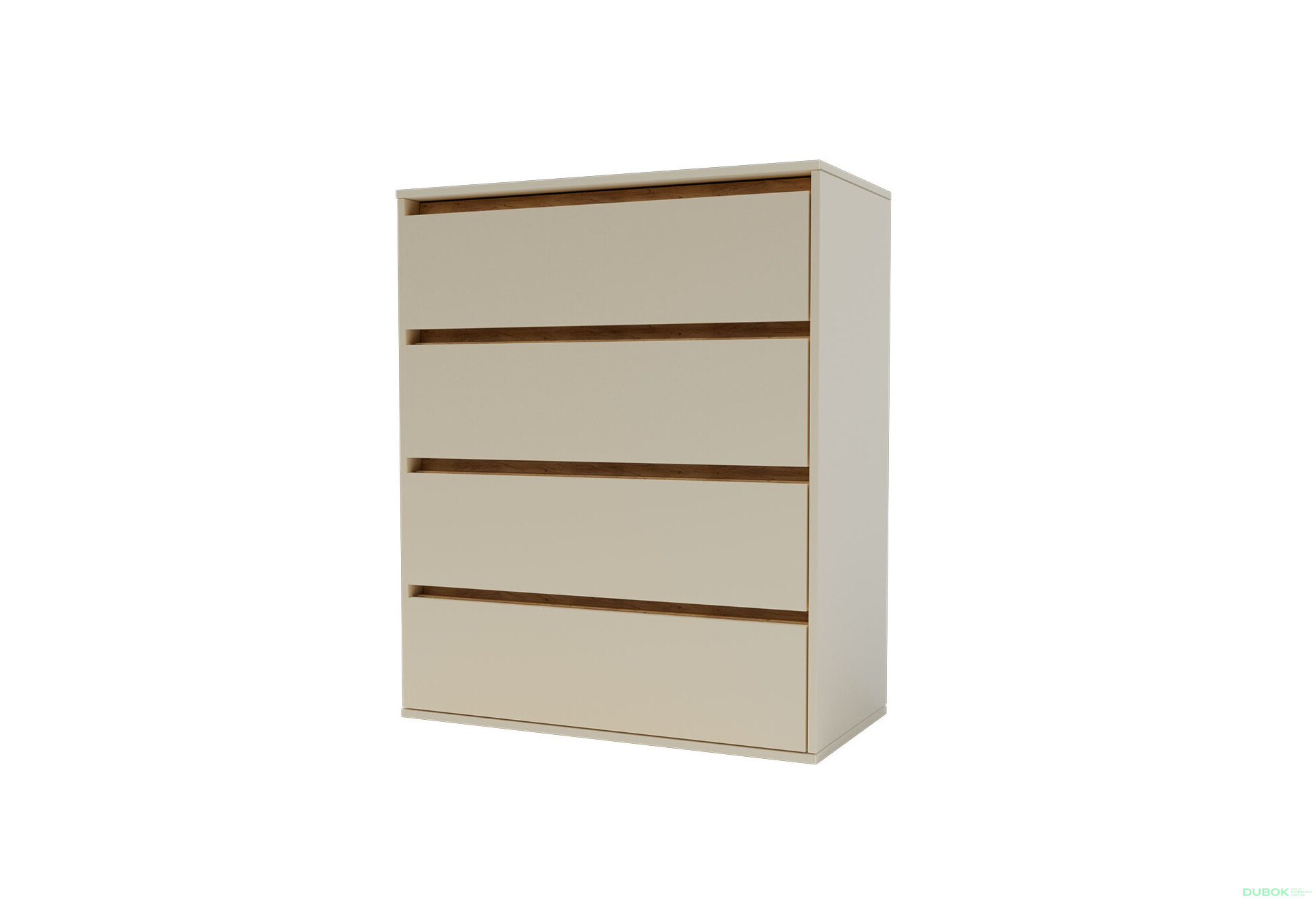 Obrázek 1 - Komoda Idea K 1000/800/4š satén / dub kraft zlatý