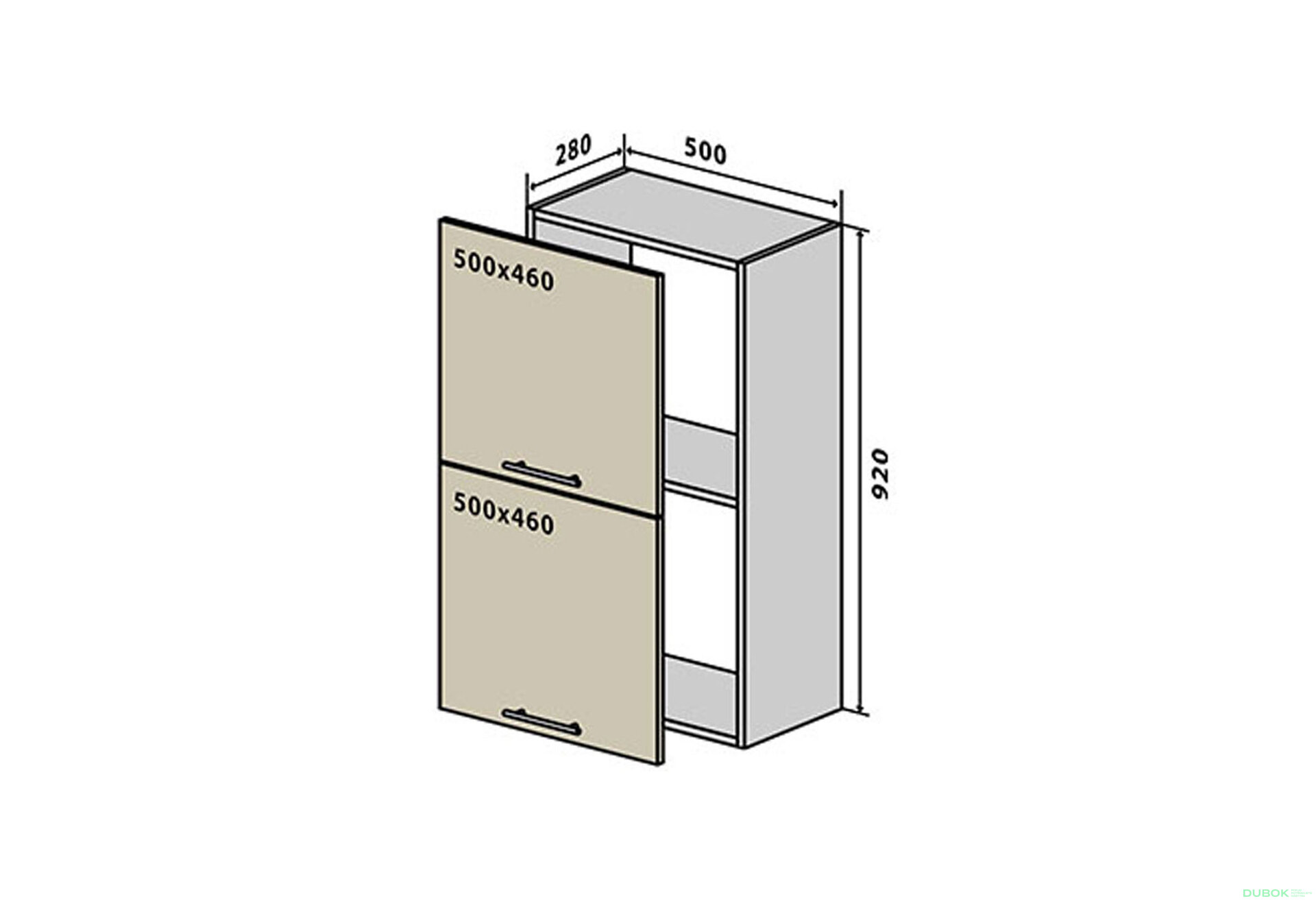 Obrázek 1 - V59 Skříňka 2D 50 MoDa