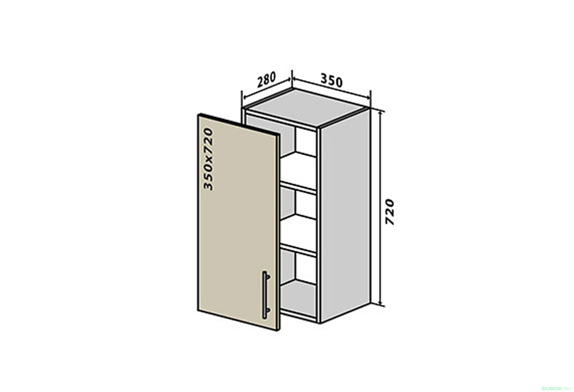 Obrázek 1 - V19 Skříňka 1D 35 MoDa