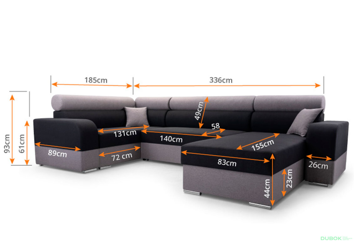 Obrázek 3 - Sedací souprava Infinity super Bahama 35 + Bahama 31 / typ L