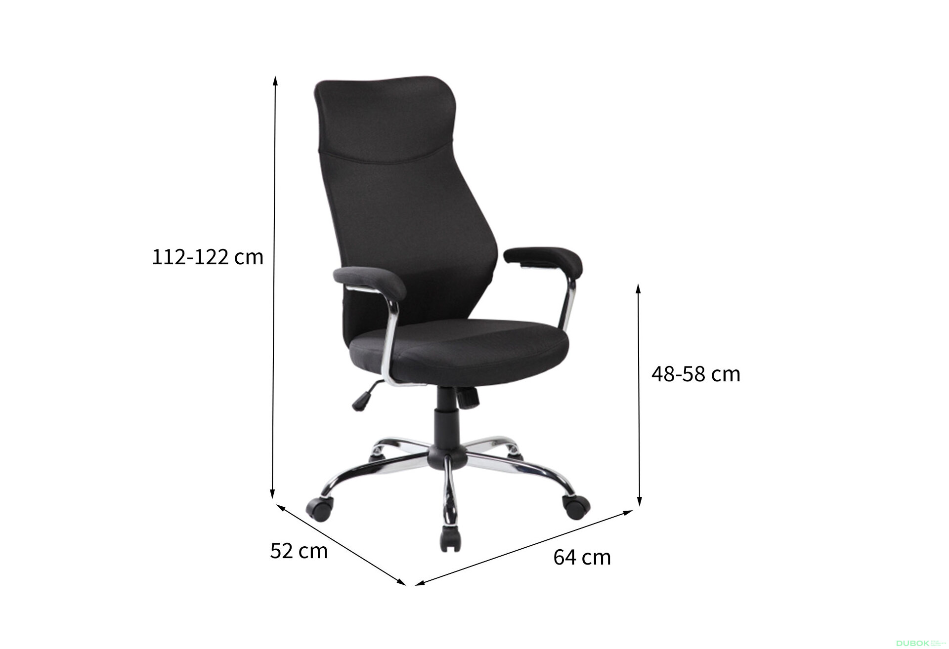 Obrázek 3 - Otočné křeslo Q-319 černé