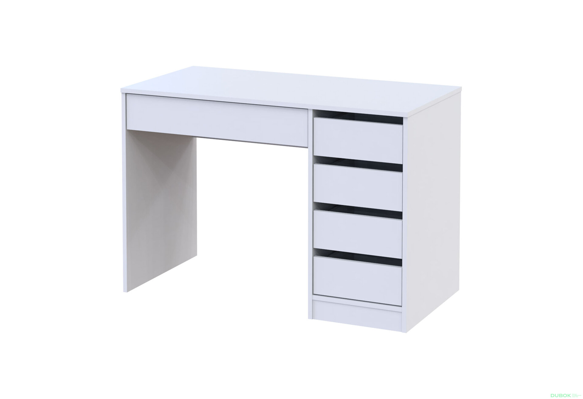 Obrázek 1 - Psací stůl s pravou montáží Profi 110 cm bílý