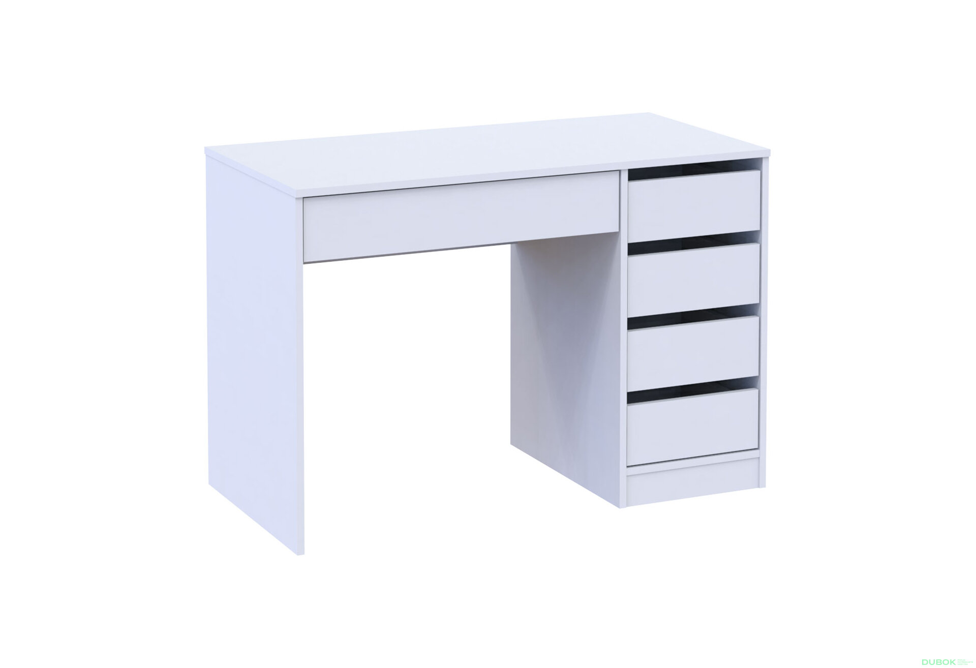 Obrázek 4 - Psací stůl s pravou montáží Profi 110 cm bílý