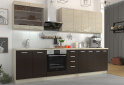 Obrázek 1 - Kuchyňská sestava 3.0 m Chamonix dub ferrara / tmavé legno