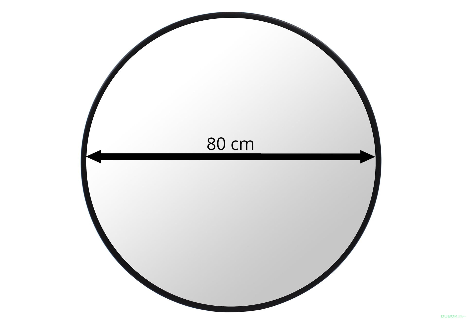 Obrázek 2 - Zrcadlo 80cm černý rám