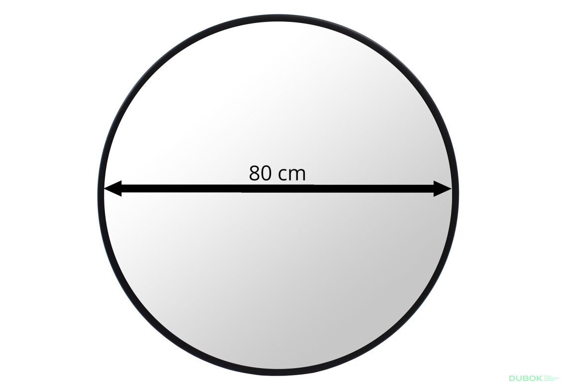 Obrázek 2 - Zrcadlo 80cm černý rám
